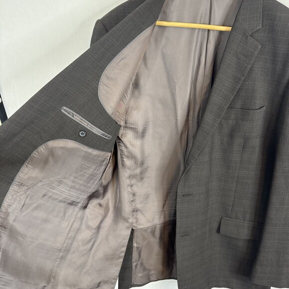 Brooks Brothers 346 Charcoal Brown Check Wool Sport Coat 48L - Picture 11 of 11